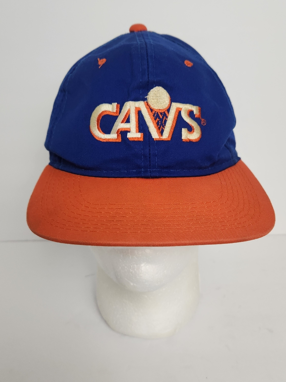 Vintage Cavs Cleveland Cavaliers Basketball Blue Orange NBA Youngan Snapback Hat